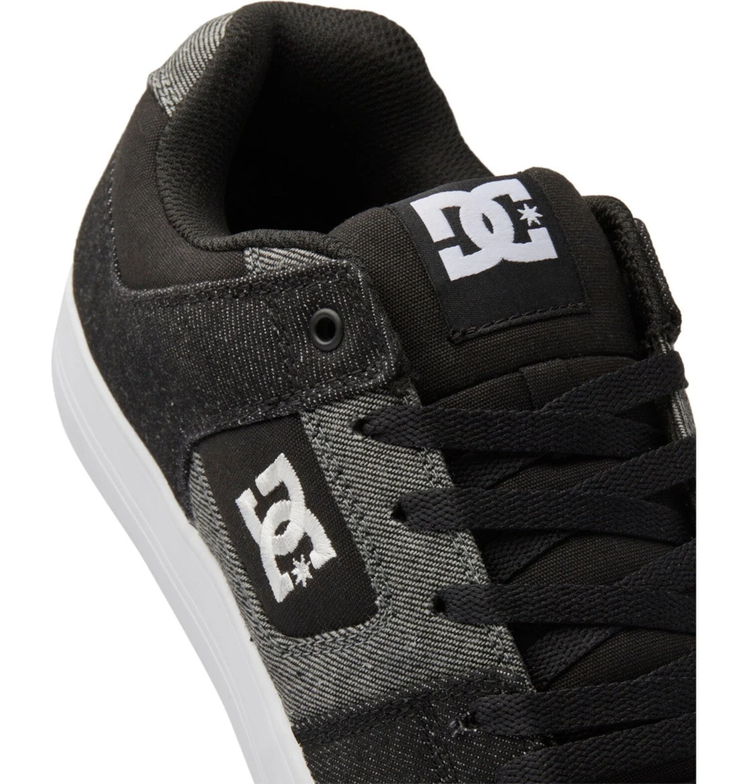 DC Men's Pure Skate Shoes - Black Denim - Image 7