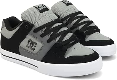 DC Men's Pure Skate Shoes - Gray/Black