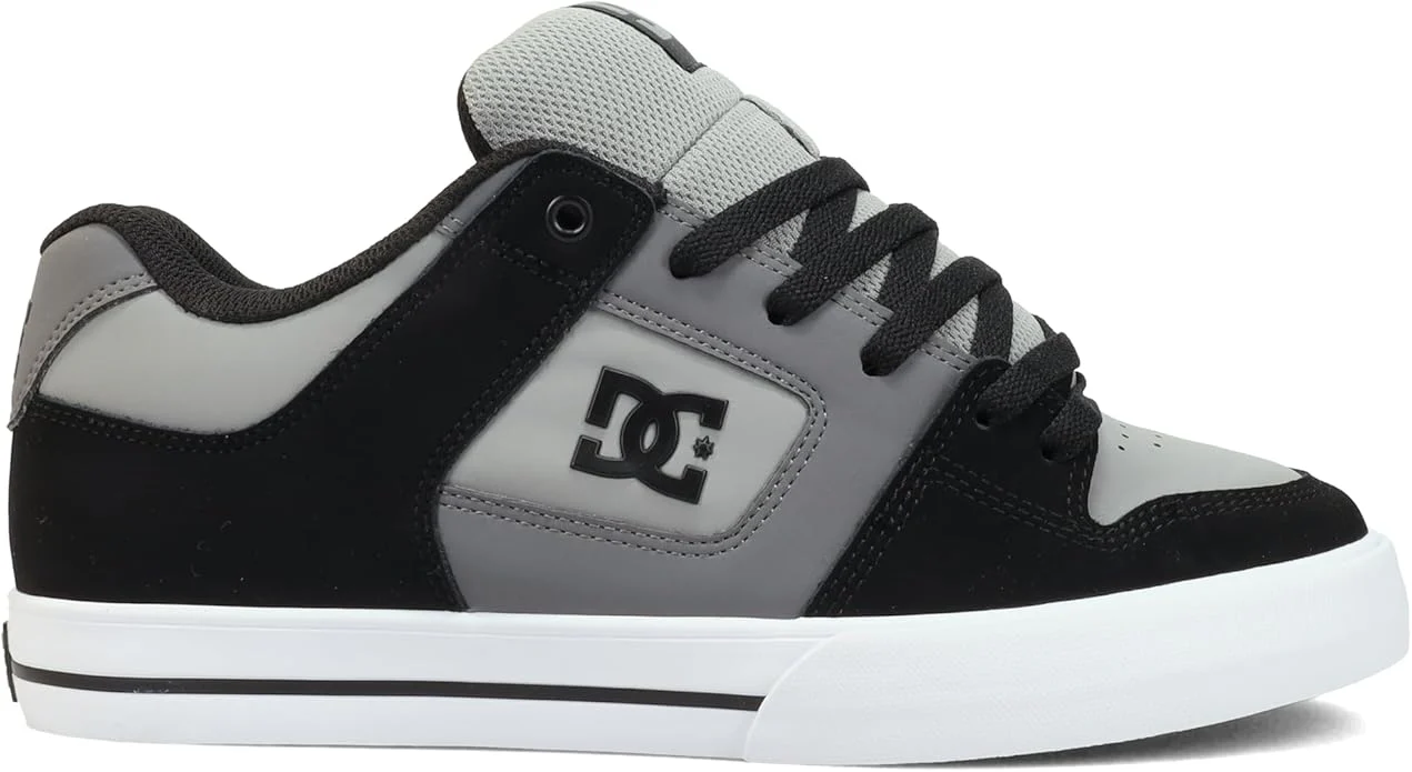DC Men's Pure Skate Shoes - Gray/Black - Image 3
