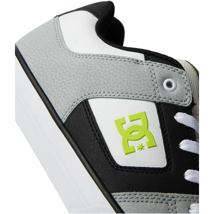 DC Men's Pure Skate Shoes - White/Lime - Image 7