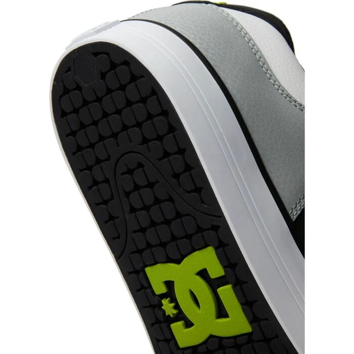 DC Men's Pure Skate Shoes - White/Lime - Image 8