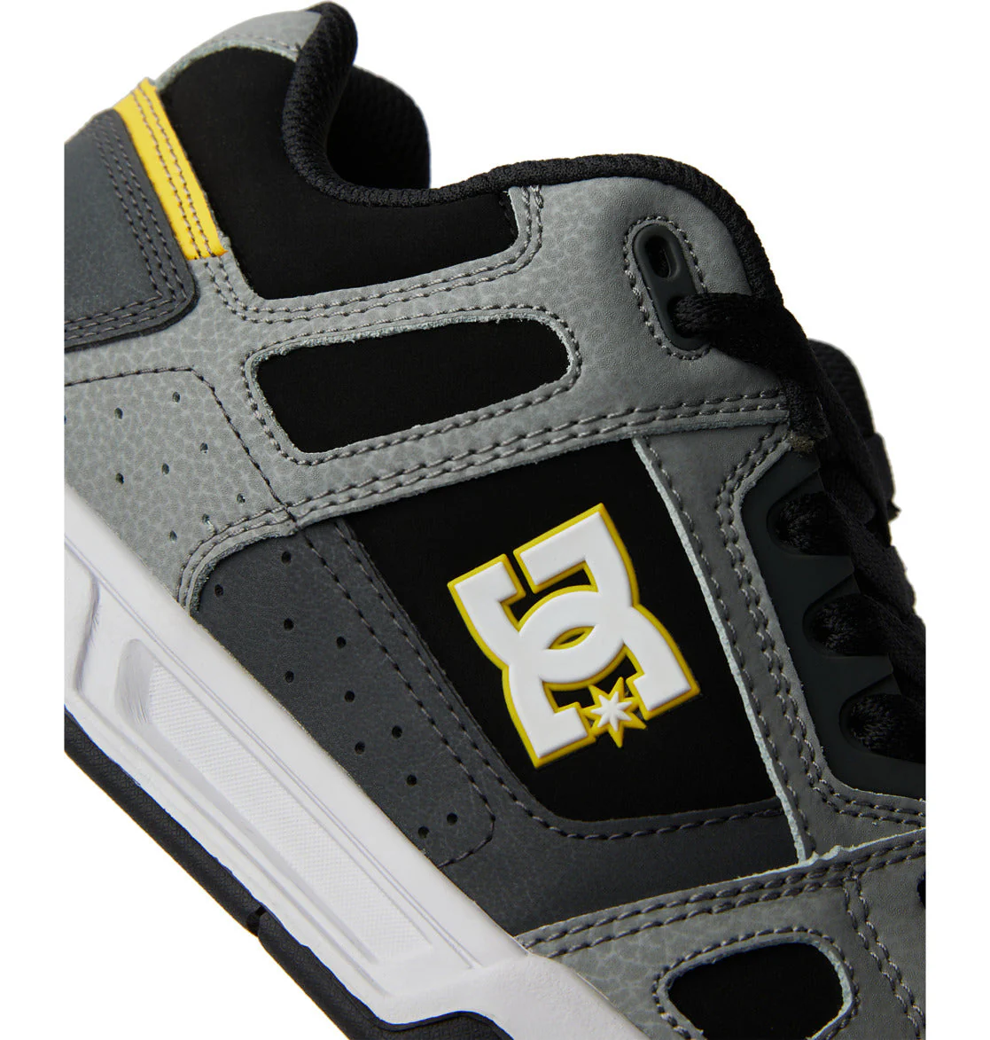 DC Men's Stag Shoes - Grey/Yellow - Image 8