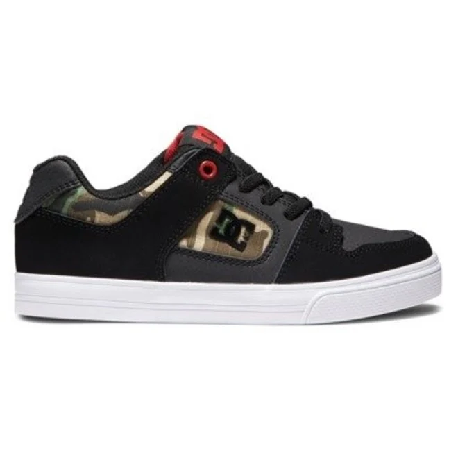 DC Pure Elastic Boys Shoes - Black/Camo - Image 5