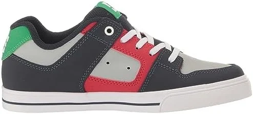 DC Pure Elastic Boys Shoes - Heather Grey/Navy - Image 2