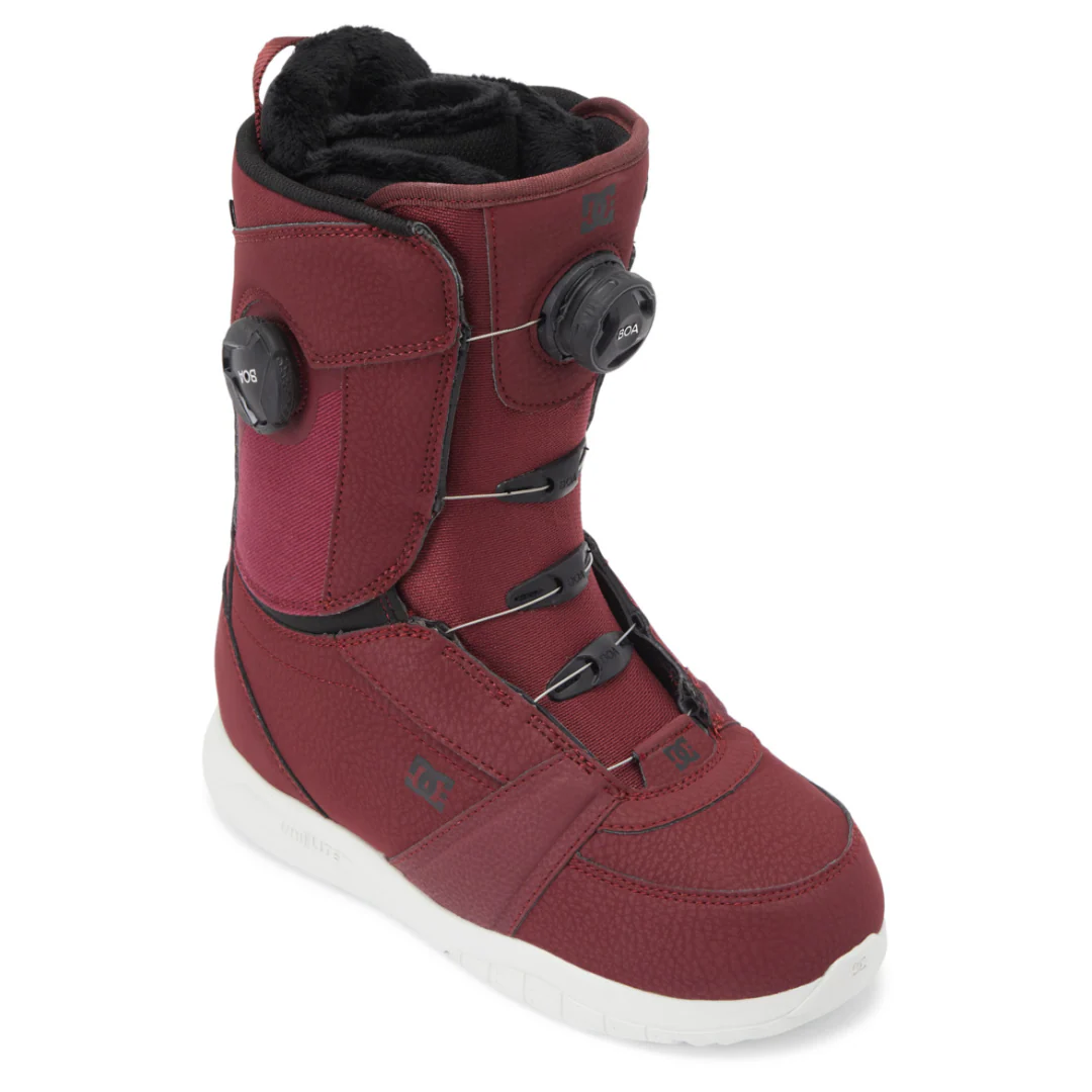 DC Women's Lotus Boa Snowboard Boots - Wine/Black - Image 2