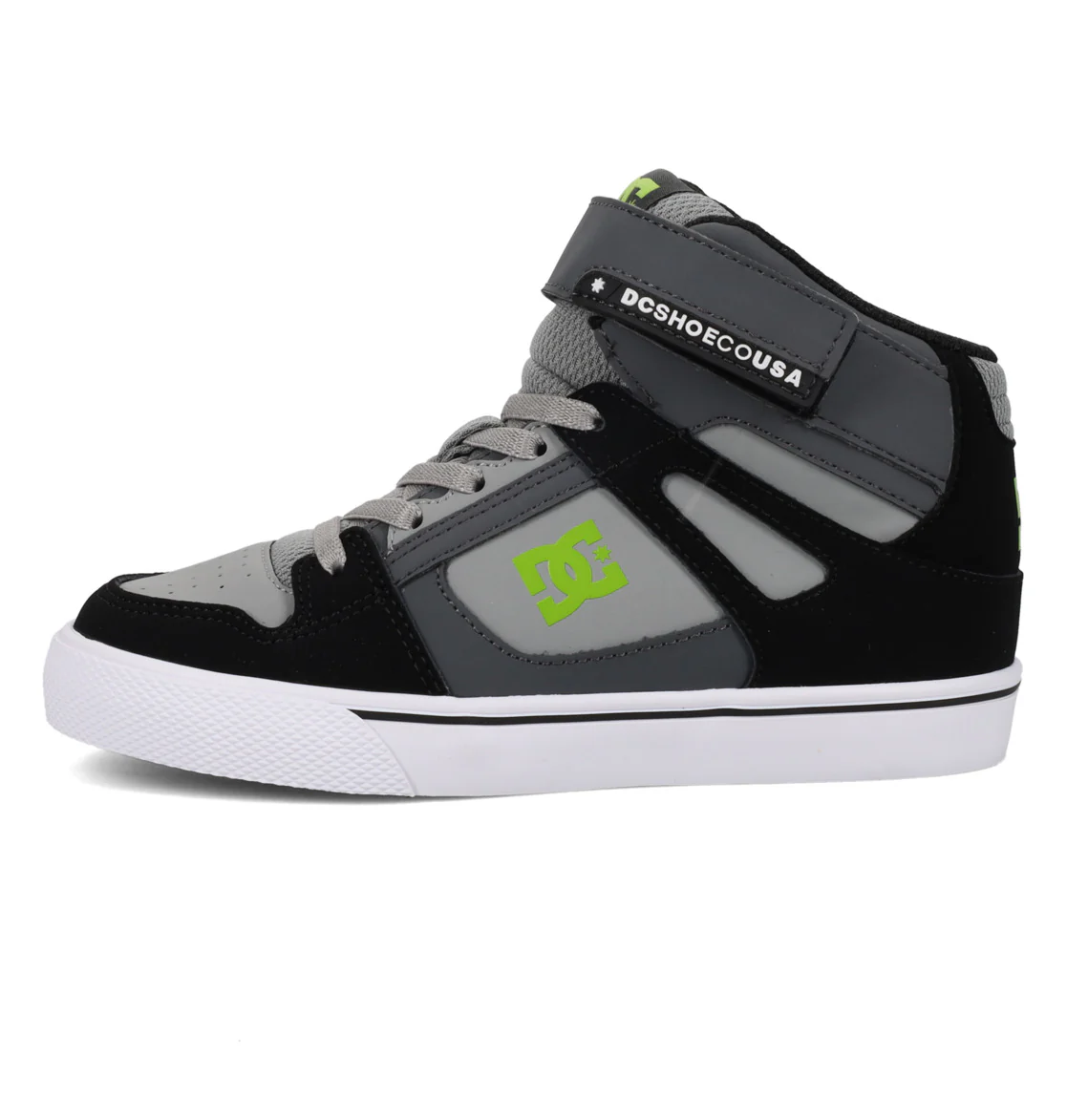 DC Youth Hi Top Ev Shoes Gray/Black - Image 5