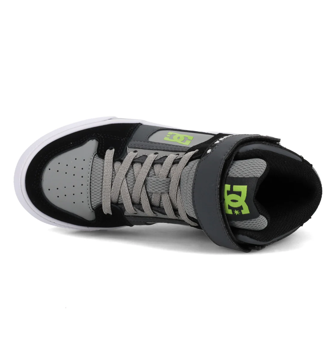 DC Youth Hi Top Ev Shoes Gray/Black - Image 6