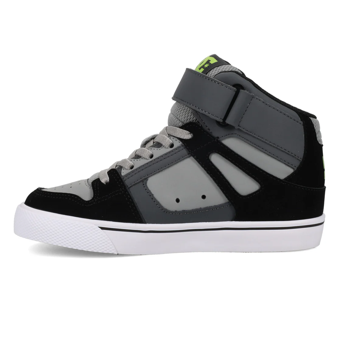 DC Youth Hi Top Ev Shoes Gray/Black - Image 7