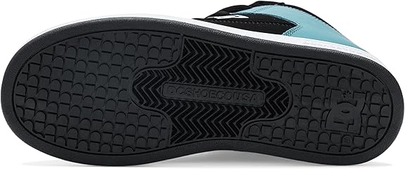 DC Youth Manteca 4 Hi Skate Shoes - Black/Teal/White - Image 4