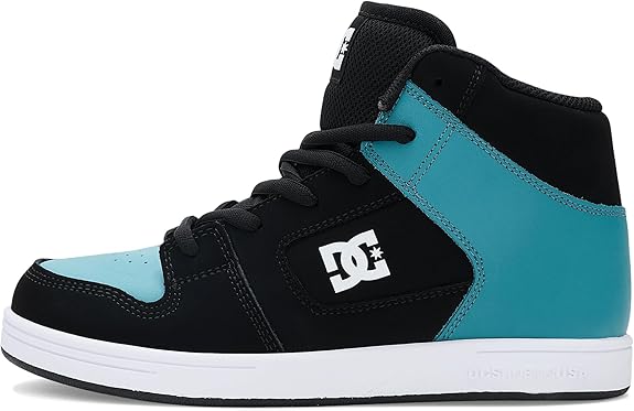 DC Youth Manteca 4 Hi Skate Shoes - Black/Teal/White - Image 5