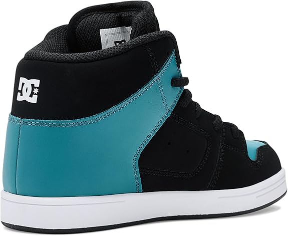 DC Youth Manteca 4 Hi Skate Shoes - Black/Teal/White - Image 6