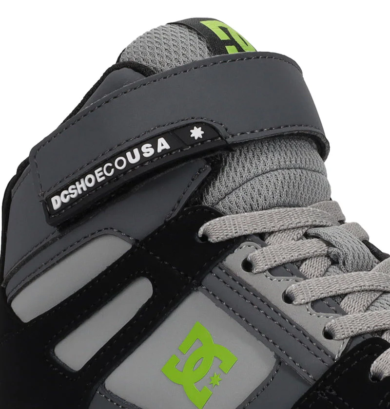 DC Youth Pure Hi Top EV Shoes - Gray/Black - Image 3