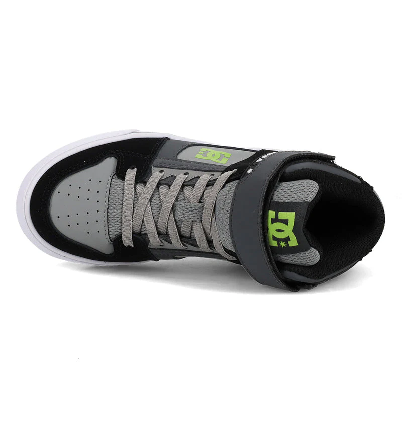 DC Youth Pure Hi Top EV Shoes - Gray/Black - Image 4