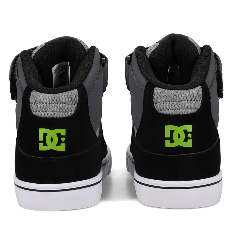 DC Youth Pure Hi Top EV Shoes - Gray/Black - Image 6