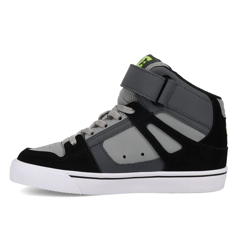 DC Youth Pure Hi Top EV Shoes - Gray/Black - Image 7