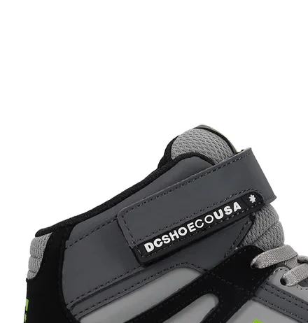 DC Youth Pure Hi Top EV Shoes - Gray/Black - Image 8