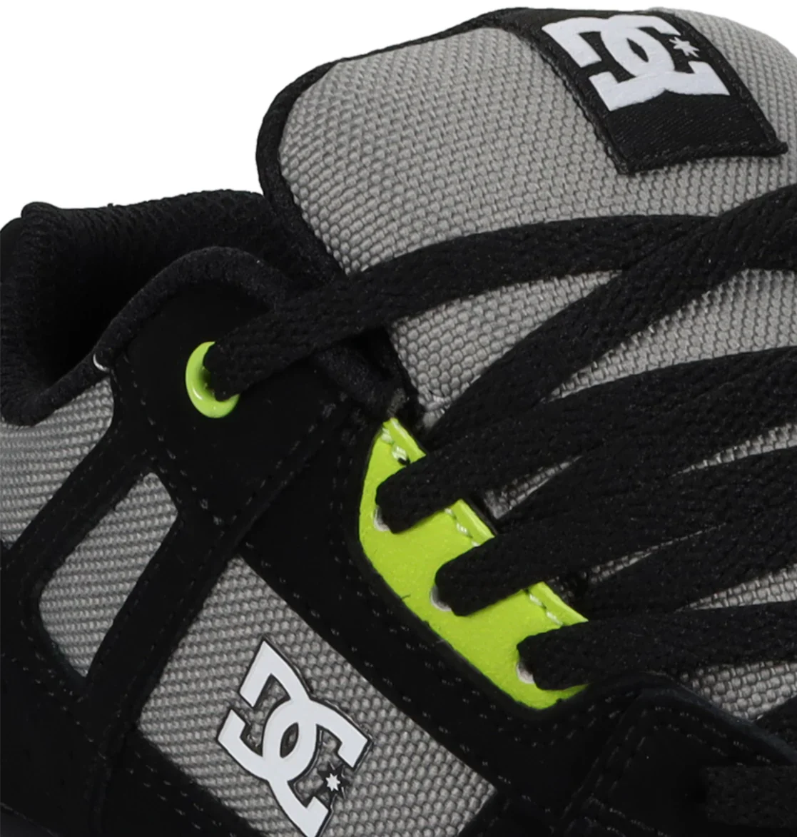 DC Youth Stag Shoes - Black/White/Lime - Image 2