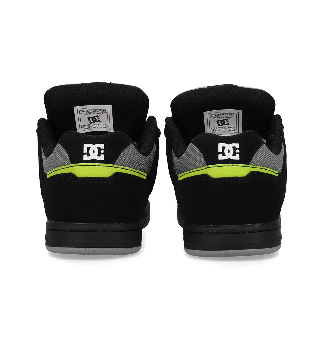 DC Youth Stag Shoes - Black/White/Lime - Image 3