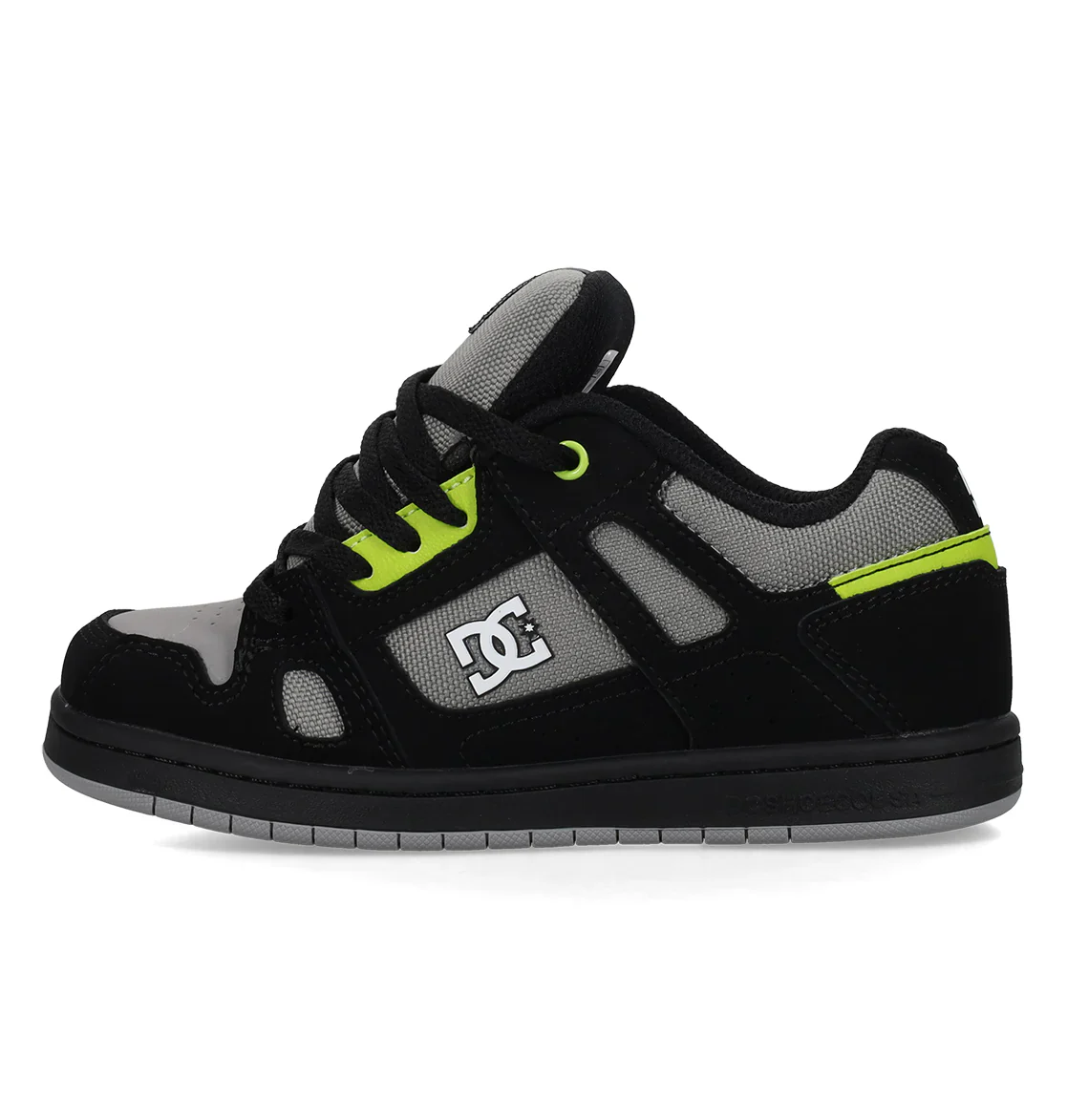 DC Youth Stag Shoes - Black/White/Lime - Image 4