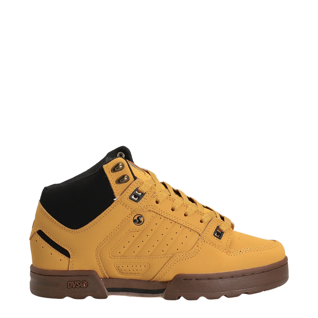 DVS Men's Militia Boot Skate Shoe - Chamois Black Nubuck