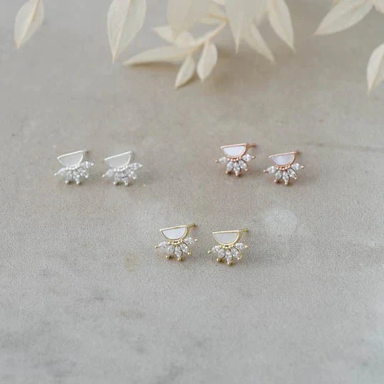 Glee Antique Studs - Mother Of Pearl - Image 2