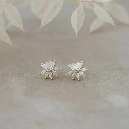 Glee Antique Studs - Mother Of Pearl - Image 3