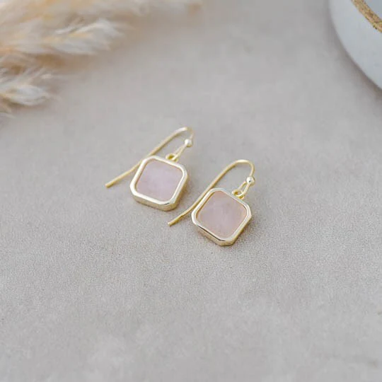 Glee Florence Earrings - Rose Quartz - Image 2