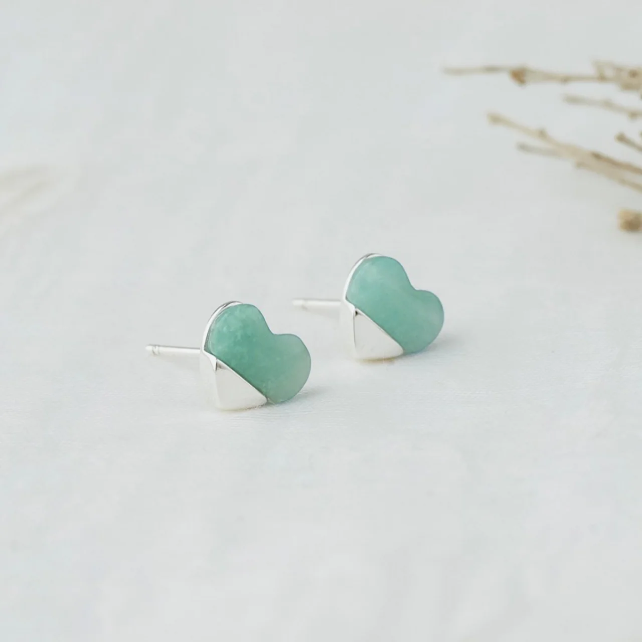 Glee Seashell Heart Studs - Image 2
