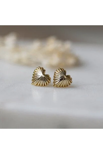 Glee Seashell Heart Studs - Image 3