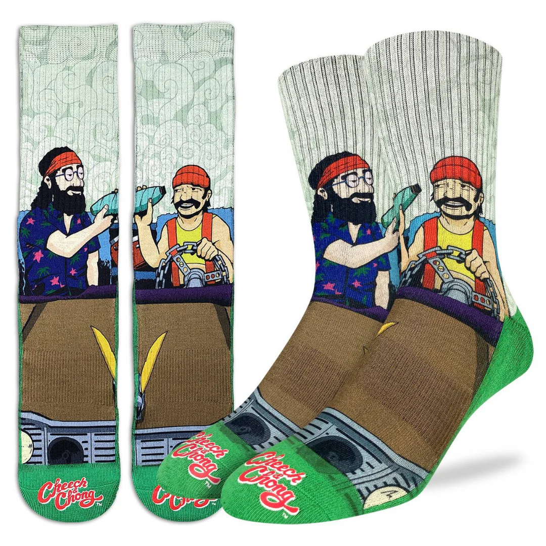 Good Luck Socks Men's Cheech And Chong Pass The Blunt Socks