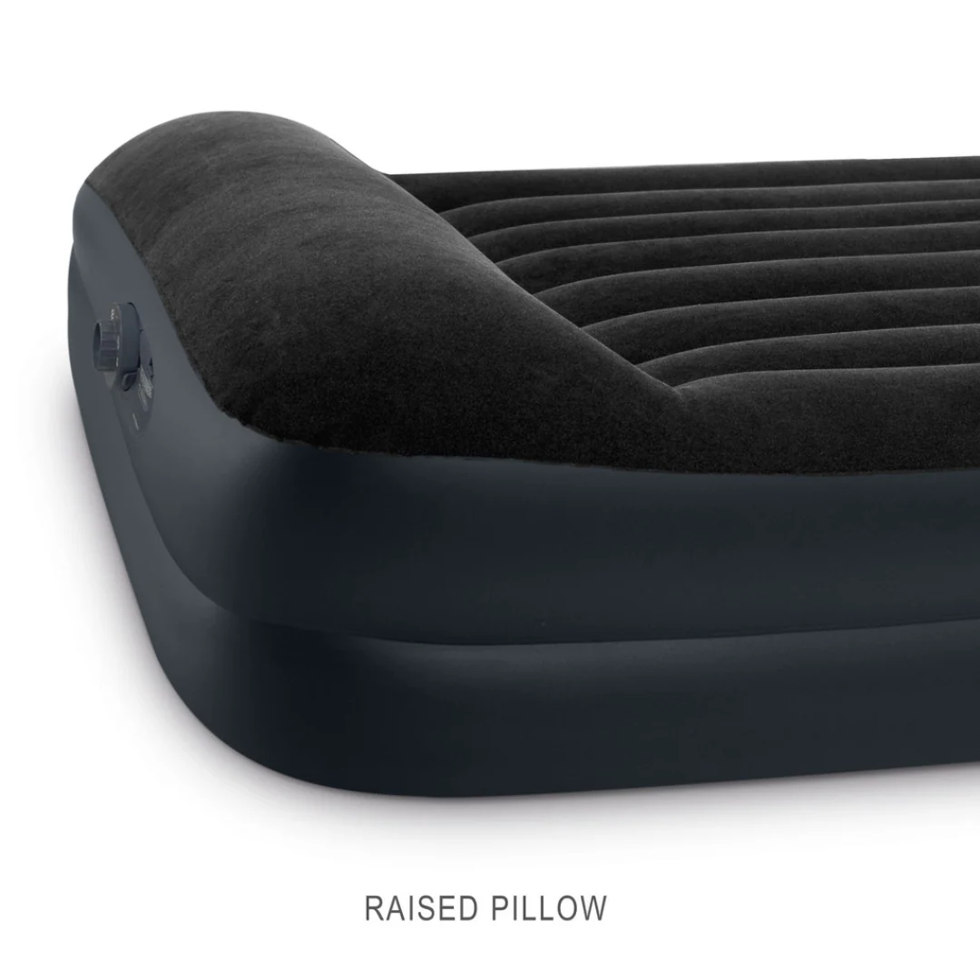 Intex Dura-Beam Plus Pillow Rest Air Mattress Queen w/ Built-In Electric Pump - Image 3