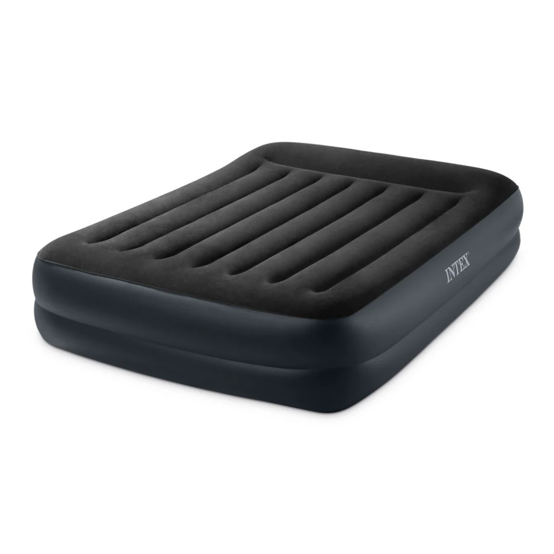 Intex Dura-Beam Plus Pillow Rest Air Mattress Queen w/ Built-In Electric Pump - Image 5
