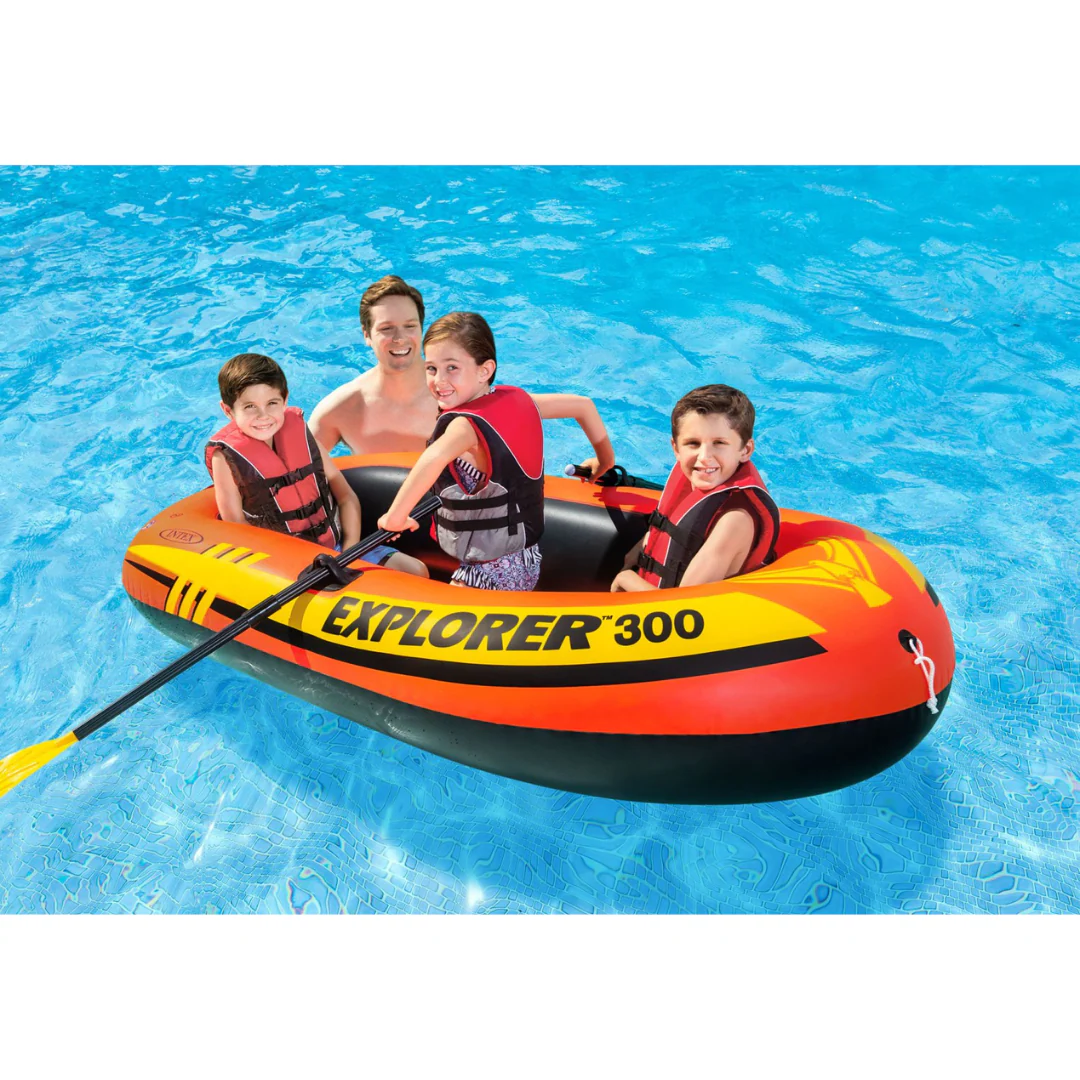 Intex Explorer 300 Boat Set, Age 6+ - Image 3