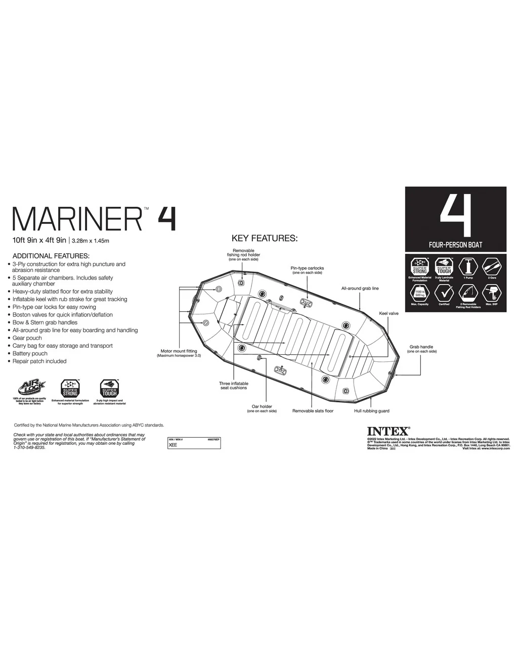 Intex Mariner 4 Boat Set - Image 15