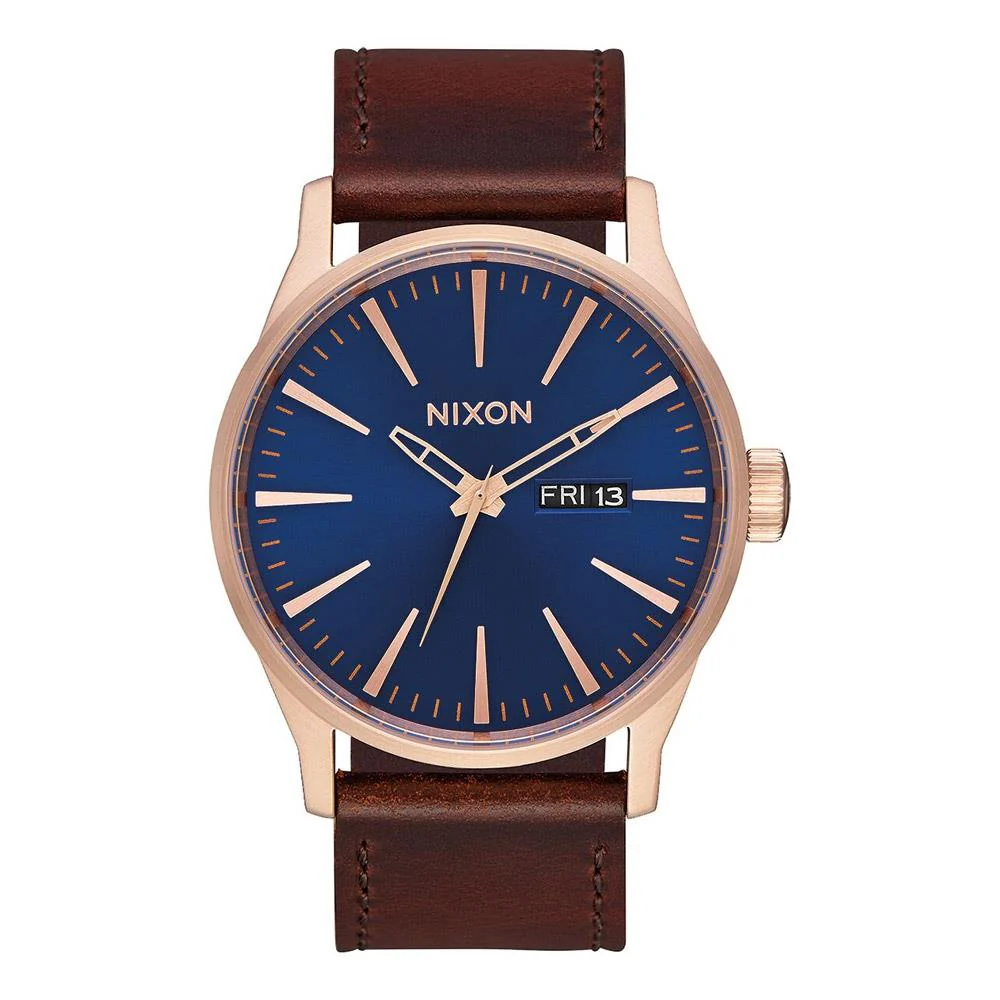Nixon Sentry Leather Band Watch - Image 3