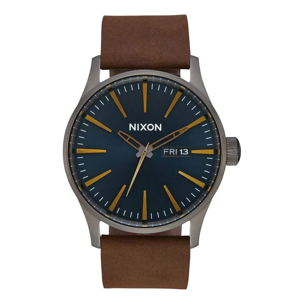Nixon Sentry Leather Band Watch - Image 7