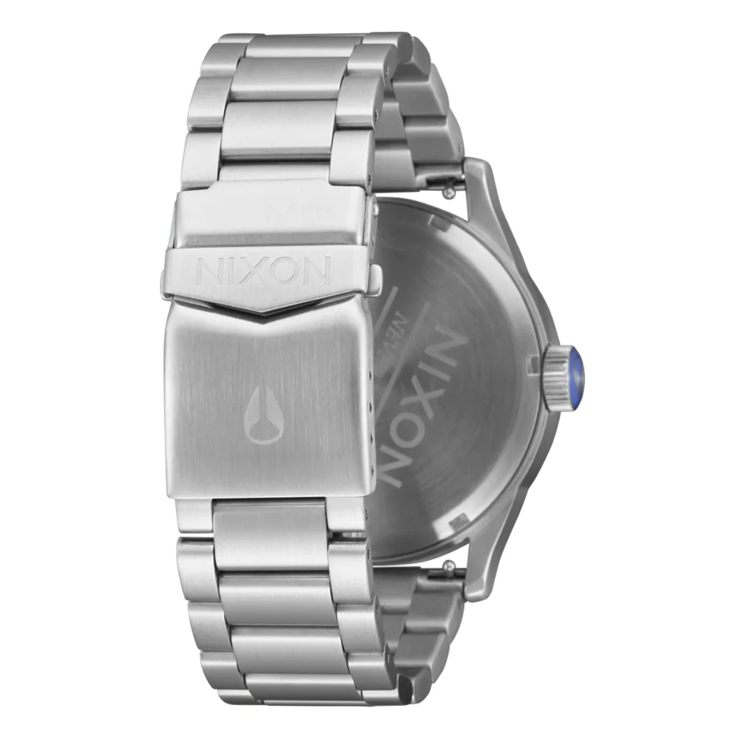 Nixon Sentry SS Unisex Metal Bands Watches - Silver Cobalt - Image 3