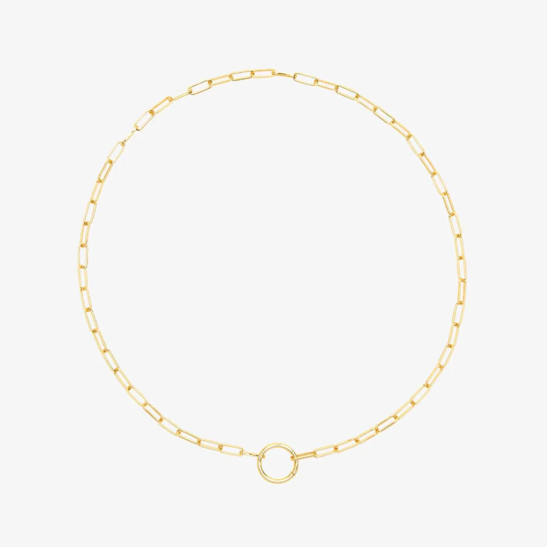 Pura Vida Harper Round Charm Chn Choker