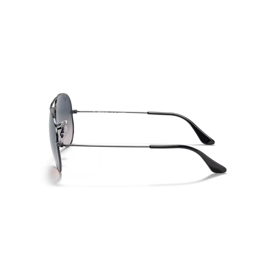 Ray Ban Aviator Classic Large - Metal Gunmetal, Blue Gradient Grey - Image 5