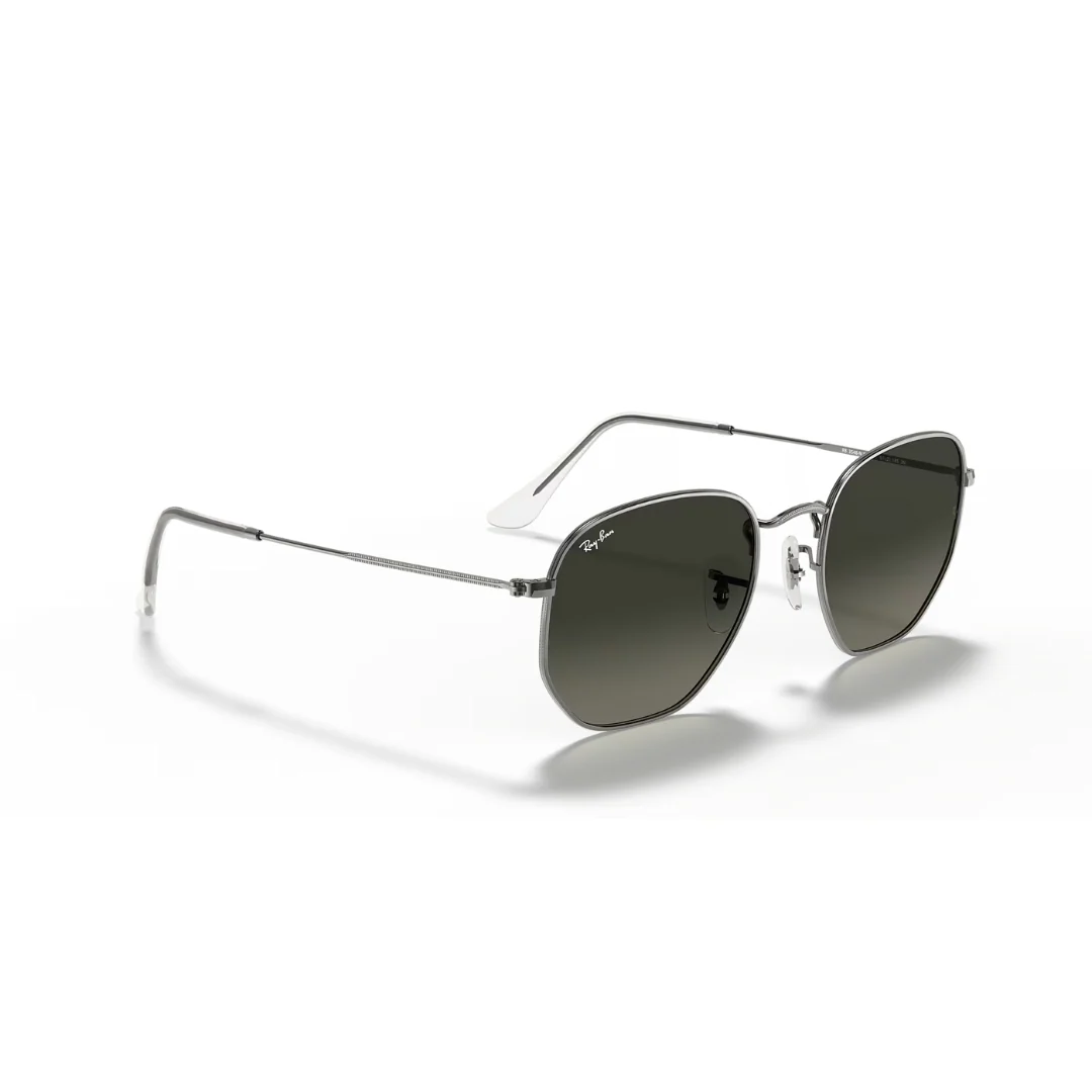 Ray Ban Hexagonal - Gunmetal, Light Grey Gradient Dark Grey - Image 3
