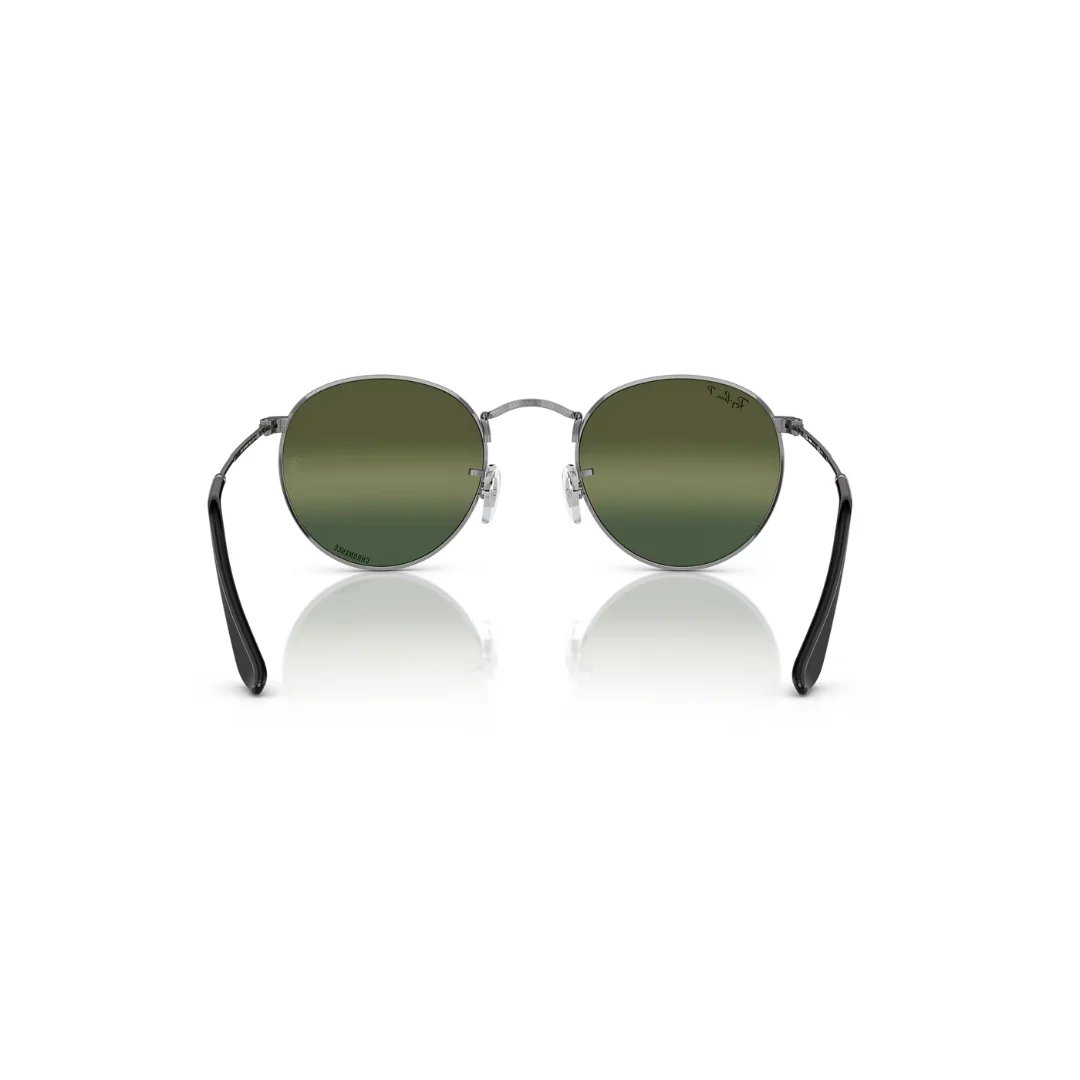 Ray Ban Round Metal Gunmetal, Polar Clear Gradient Dark Brown - Image 4
