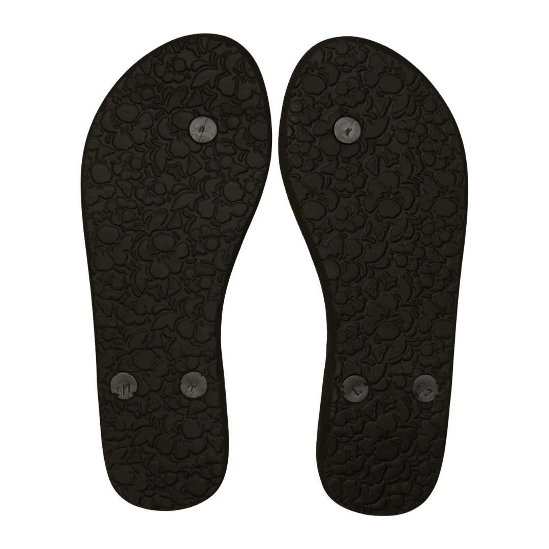 Roxy Bermuda Print Flip Flops - Black/Pink/Soft Lime - Image 5