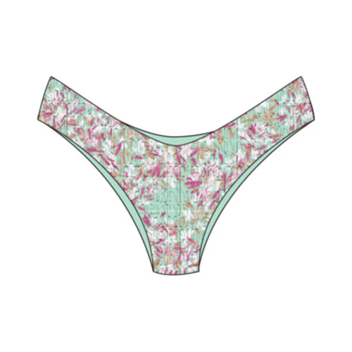 Roxy Ditsy In Paradise Cheeky Smock Bikini Bottoms