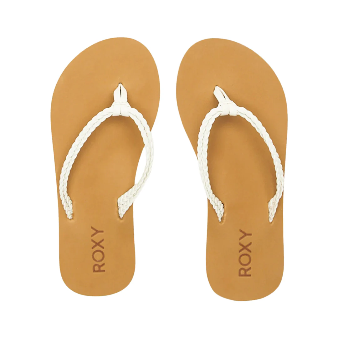 Roxy RG Costas II Youth Girls Flip Flops - White - Image 2