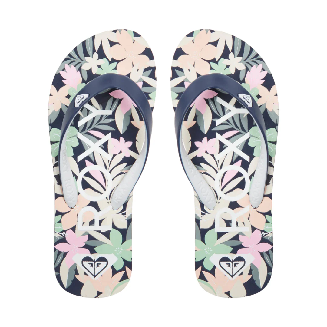Roxy RG Tahiti VII Flip Flops - Light Navy/Pink - Image 2