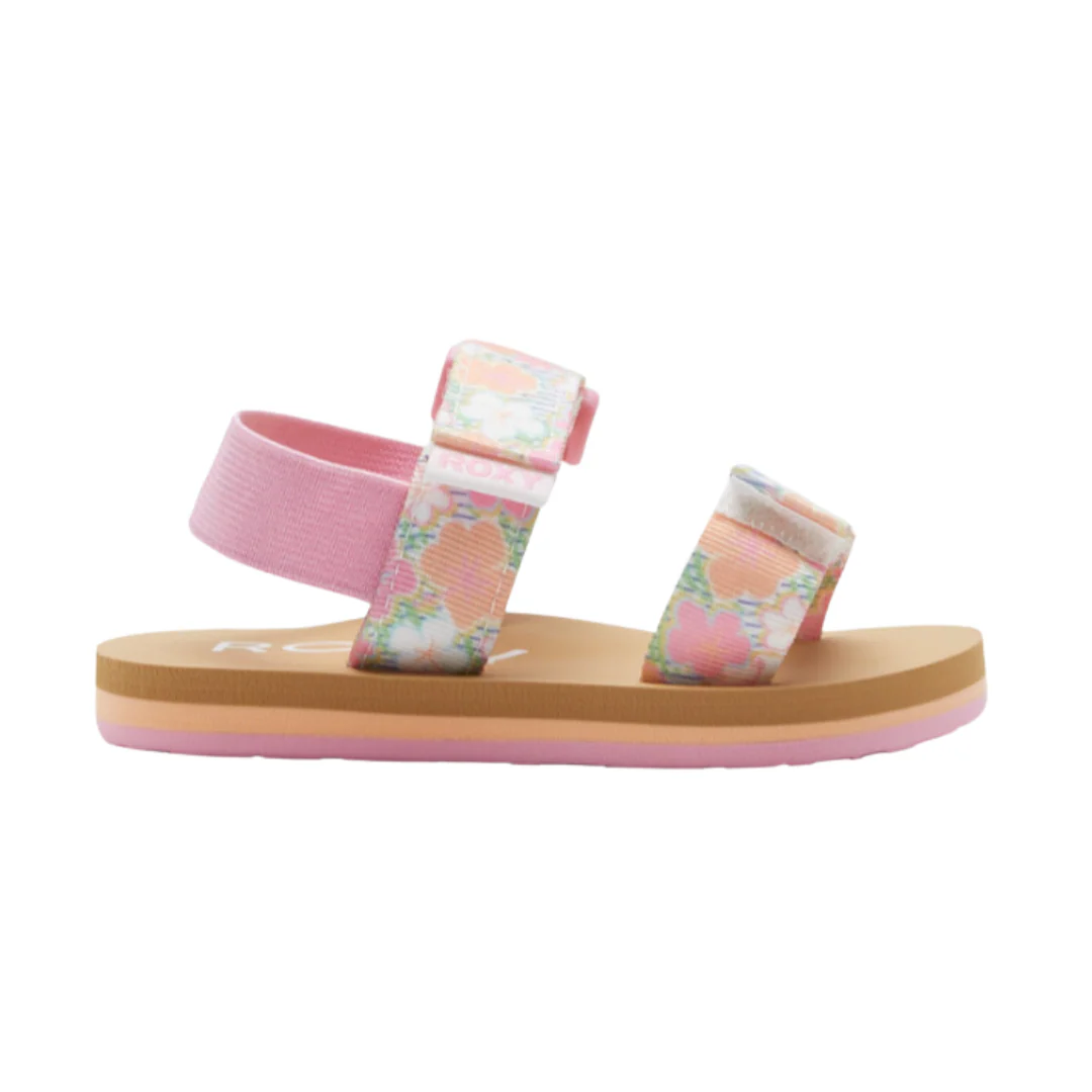 Roxy TW Roxy Cage Toddler Sandals - White/Crazy Pink/Orange - Image 2