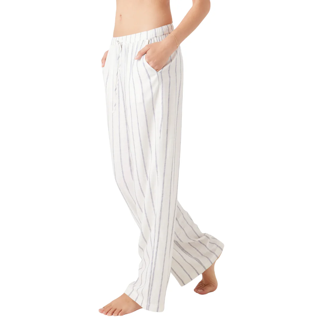 Roxy Women's After Surf Stripe Coverup Pant - Egret - Image 3
