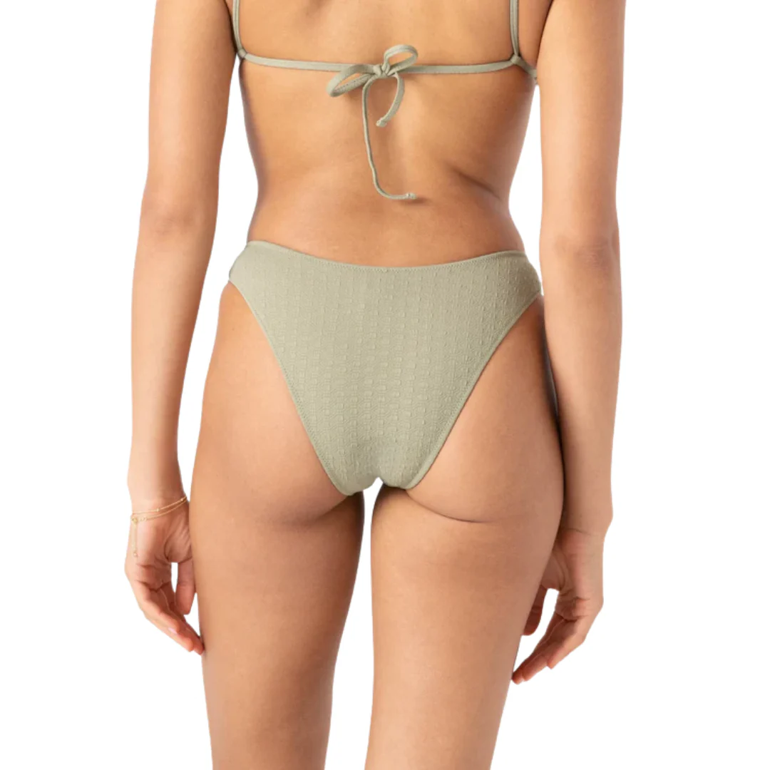 Roxy Women's Haleiwa Scoop Cheeky - Oil Green - Image 2