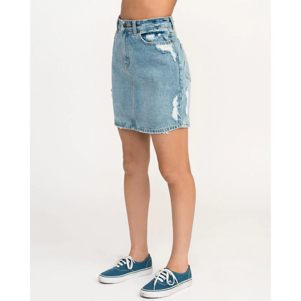 RVCA Jolt Womens Jean Skirt - Image 3
