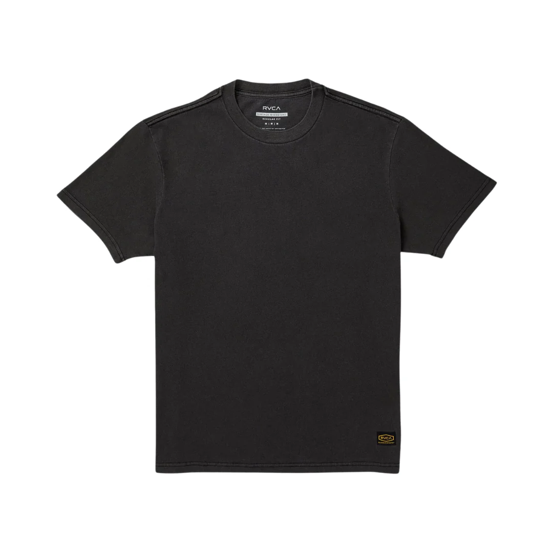 RVCA Men's Midweight Label Short Sleeve - Black